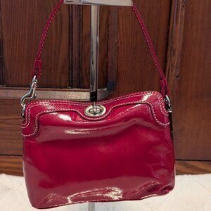 Coach Turnlock Wristlet in Red Patent Leather!